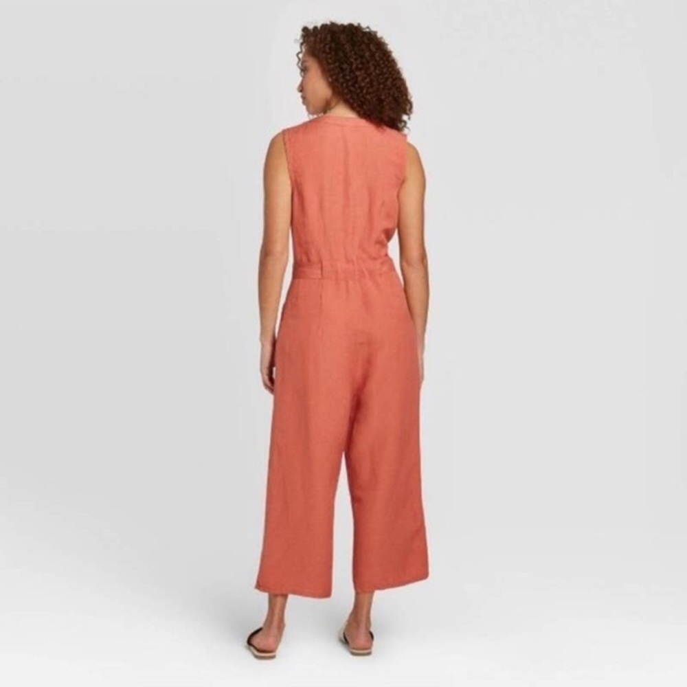 08 A New Day Rustic Red Jumpsuit Belted Chic - Picture 9 of 16